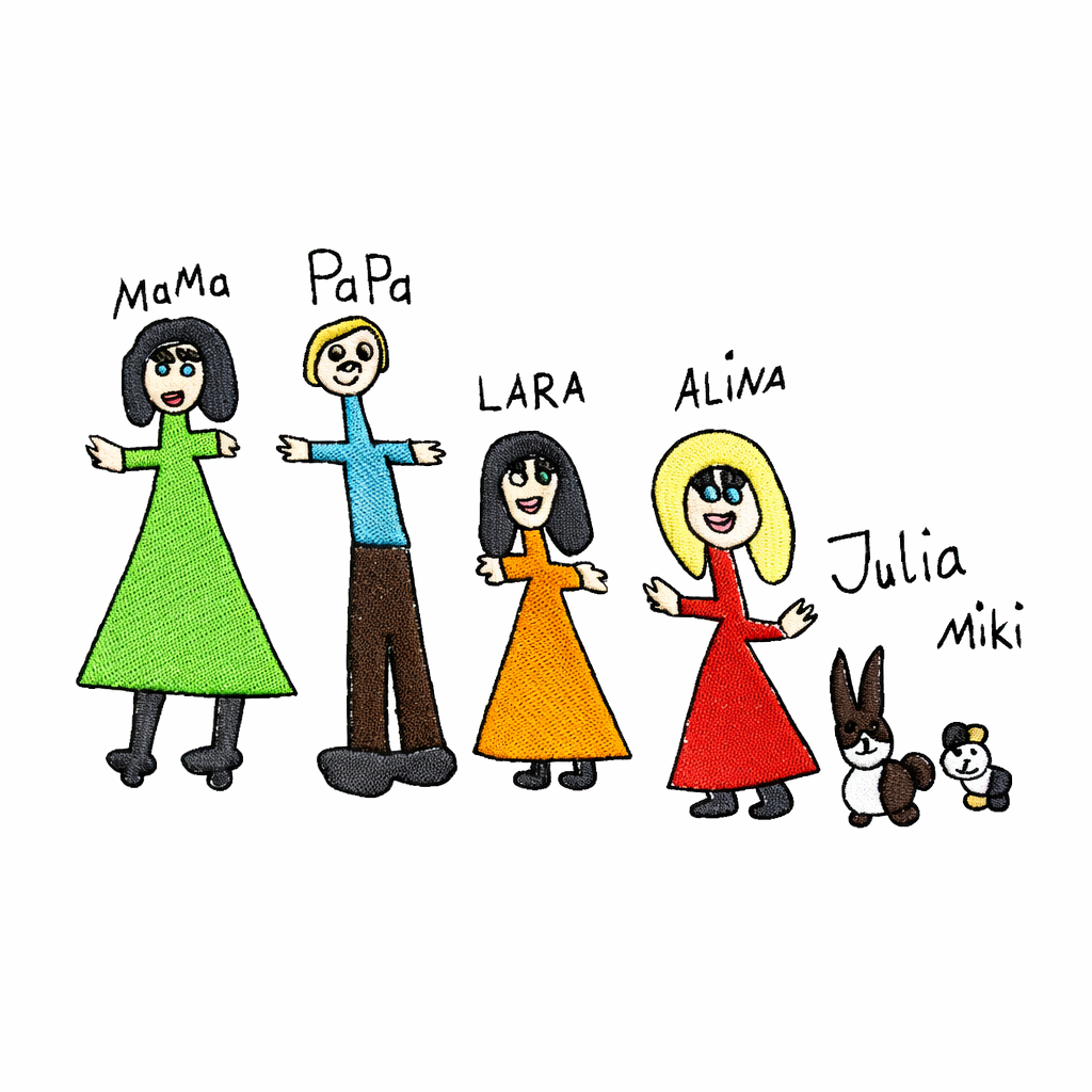🧒 Dibujo infantil bordado 🧵