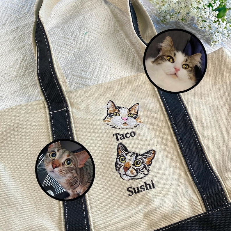 🐾 Tote Bag with hyper-realistic embroidery 🧵